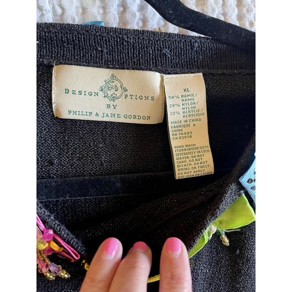 Design Options Philip Jane Gordon VTG Rainbow Retro 90’s Bowties Sweater XL - Picture 7 of 7